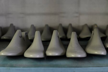 Foot type used in leather shoe productionの写真素材