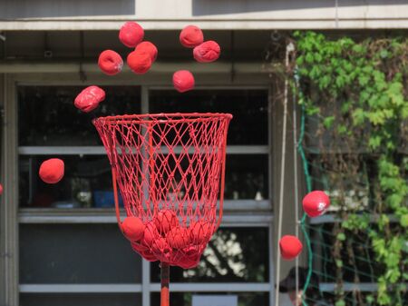 The red-group ball of the athletic meet