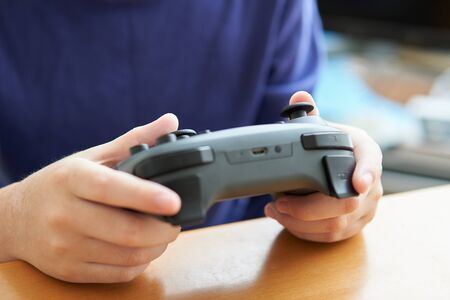 Japanese elementary school students playing games at handの写真素材