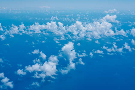 The sky seen from the window of the airplaneの写真素材