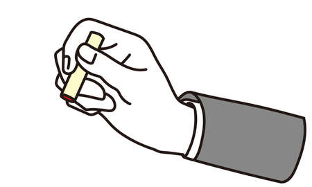 Businessman with sealのイラスト素材