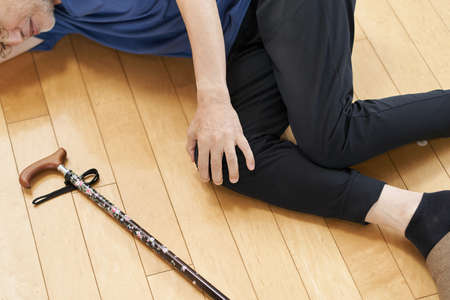 Elderly people collapsing with sore knees