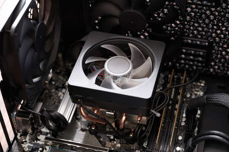 CPU fan for cooling desktop PCの写真素材