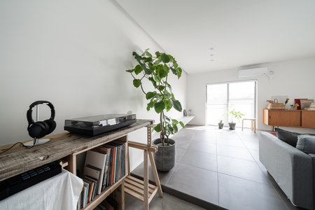 hobby audio booth in roomの写真素材