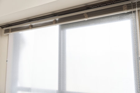 Double-glazed windows made from plastic wrapの写真素材