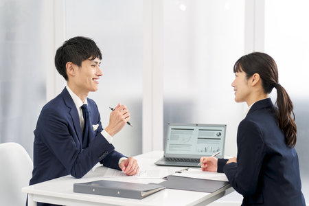 Business people having a meeting in the officeの写真素材
