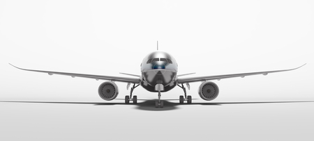 White aviation isolated 3d render plane on white background with shadow