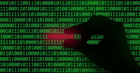 Password theft. Password cracking. Cybercrime. Password Hacker. Hand steals the password vector...