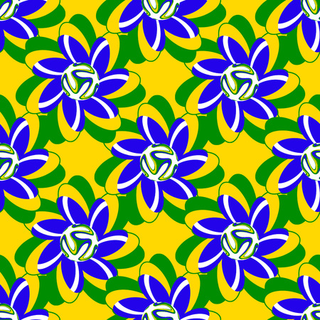 Stamp Flower Brazil III World Cup 2014の写真素材