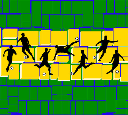 Stamp Flag Brazil IV World Cup 2014の写真素材
