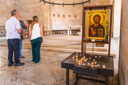 09/01/2016, Israel, Galilee. Church of the Primate of Peter, Multiplication.のeditorial素材