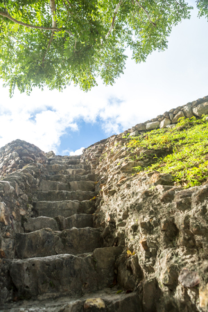 Belize, Central America, Altun Ha Temple.の写真素材