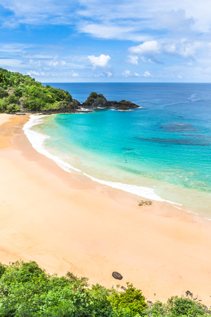 Fernando de Noronha, Brazil. Aerial view of the Sancho Beach on Fernando de Noronha Island.の写真素材