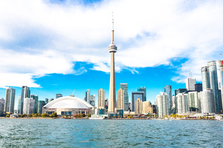 Toronto skyline at sunset in Ontario, Canada. North America.の写真素材