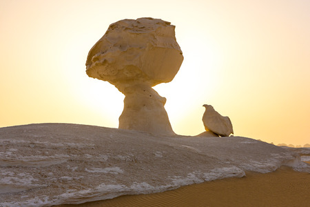 The White Desert at Farafra in the Sahara of Egypt. Africa.の写真素材