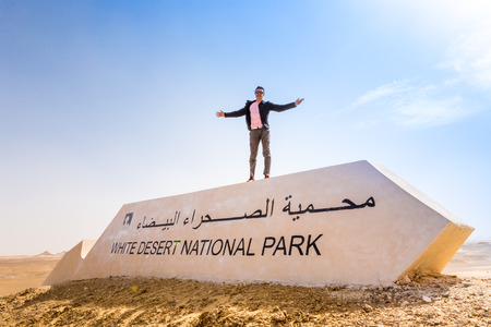 White Desert at Farafra in the Sahara of Egypt. Africa.のeditorial素材