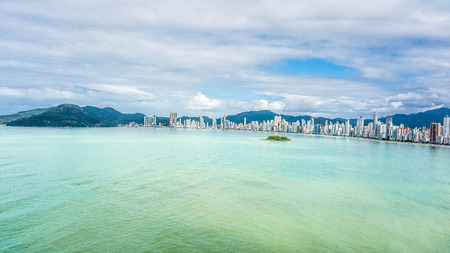 Balneario Camboriu, Santa Catarina, Brazil. Aerial view of the beach of love.の写真素材