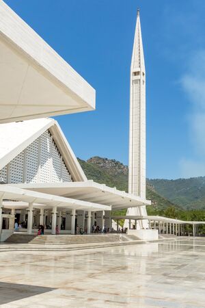 Shah Faisal Mosque is one of the largest Mosques in the World. Islamabad, Pakistan.の写真素材