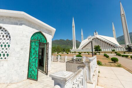 Shah Faisal Mosque is one of the largest Mosques in the World. Islamabad, Pakistan.の写真素材