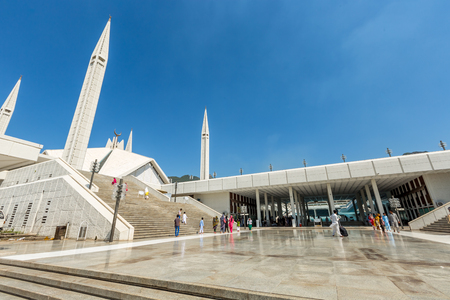 Shah Faisal Mosque is one of the largest Mosques in the World. Islamabad, Pakistan.のeditorial素材
