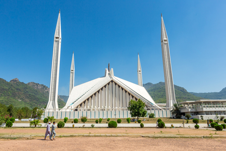 Shah Faisal Mosque is one of the largest Mosques in the World. Islamabad, Pakistan.のeditorial素材