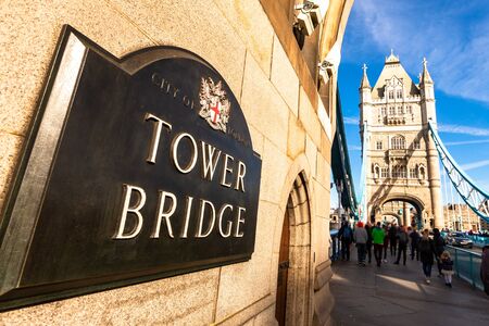 Tower Bridge in London, UK, United Kingdom. Europe.