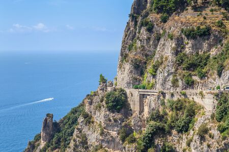 Amalfi Coast, Italy. Incredible road and landscape.の写真素材