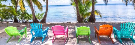 Belize, a tropical paradise in Central America. Web banner in panoramic view.の写真素材