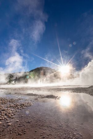 El Tatio geysers , San Pedro de Atacama, Chile. South America.の写真素材