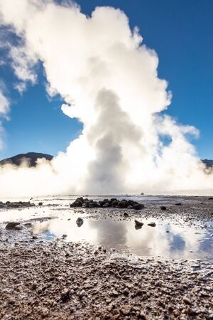El Tatio geysers , San Pedro de Atacama, Chile. South America.の写真素材