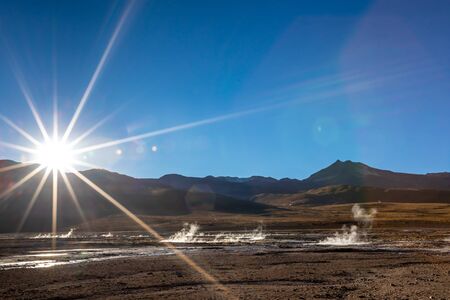 El Tatio geysers , San Pedro de Atacama, Chile. South America.の写真素材