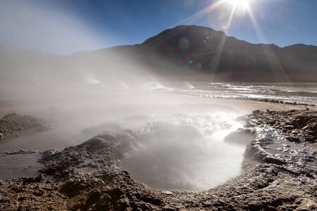 El Tatio geysers , San Pedro de Atacama, Chile. South America.の写真素材