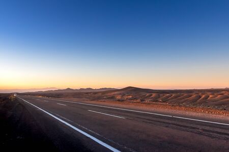 Scenic road in the Atacama desert, Chile. South America.の写真素材