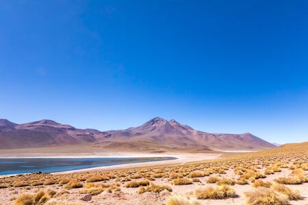 Lagunas Altiplanicas, Miscanti y Miniques, amazing view at Atacama Desert. Chile, South America.の写真素材