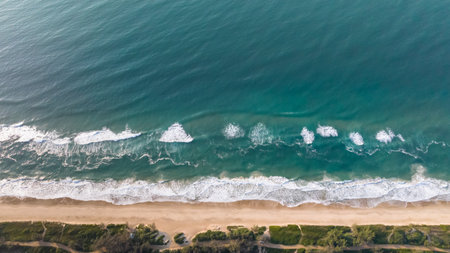 Mozambique Beach in Florianópolis, Brazil. Aerial View.