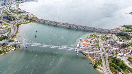 City of Florianopolis, Hercilio Luz Bridge. Brazil