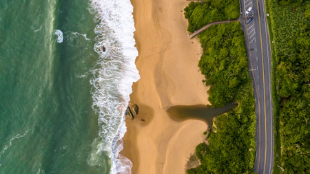 Balneario Camboriu in Santa Catarina. Taquaras Beach and Laranjeiras Beach in Balneario Camboriu....
