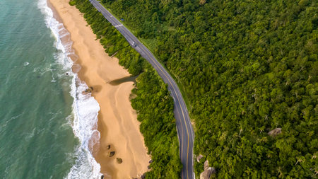 Balneario Camboriu in Santa Catarina. Taquaras Beach and Laranjeiras Beach in Balneario Camboriu....