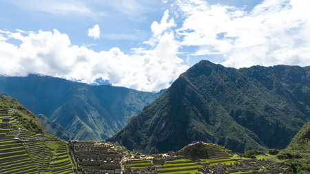 Machu Picchu, Peru. Aerial view