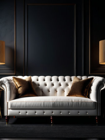 comfortable fabric sofa against of white backgroundの素材