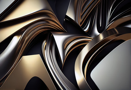 Abstract liquid shiny metal background. Generated ai.の素材