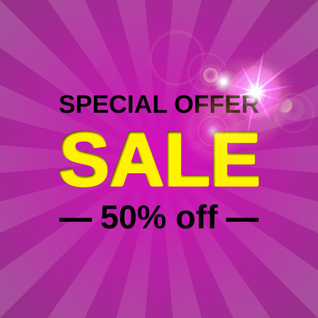 Sale banner. Vector. Special offer discount label. Template design background.のイラスト素材