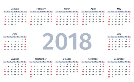 2018 calendar design.のイラスト素材