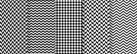 Herringbone seamless pattern. Vector.  Twill print with herring bone, zig za and chevron. Tweed...
