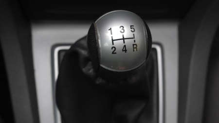 Driver Changing Gears with Manual Transmission Gear Stickの写真素材