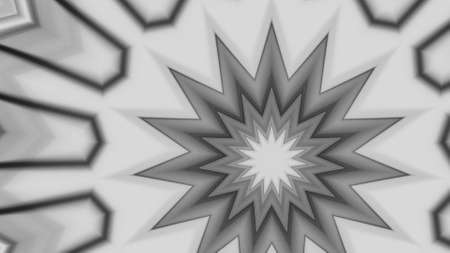 Kaleidoscope Abstract Stars and Snowflake Shapes Animationの写真素材