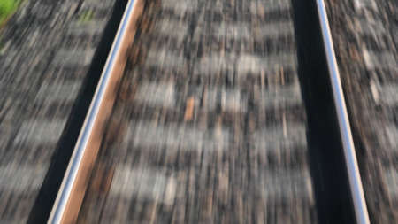 Railway Track Seen from Train Driver Perspective POV