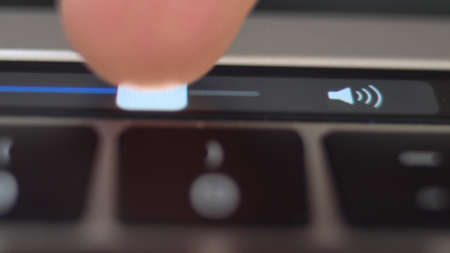 Adjusting Volume on Laptop Touch Panel Slider