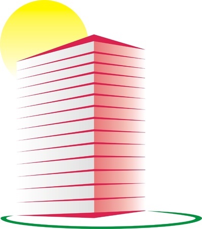 commercial buildingのイラスト素材