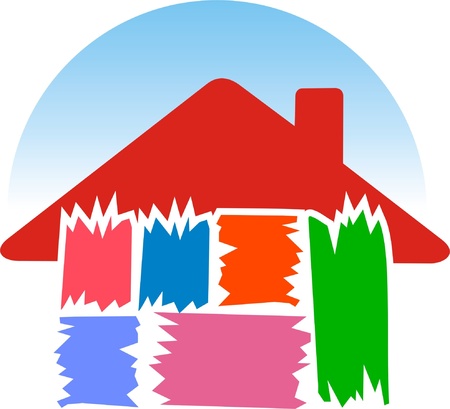 painting and decoration of home interior and exteriorのイラスト素材